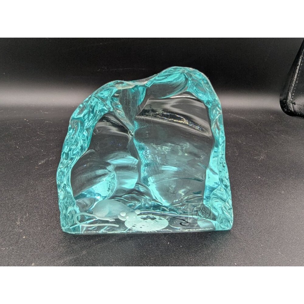 Vtg Hovmantrop Signed R. Strand Bornesson Iceberg Glacier Block Etched Mouse Scu - Picture 9 of 16